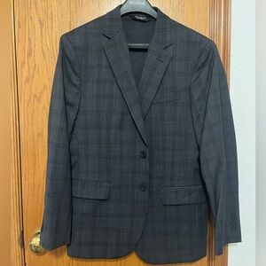 Joseph A. Bank Suit - 40S Jacket and 34/30 Pants Grey Plaid